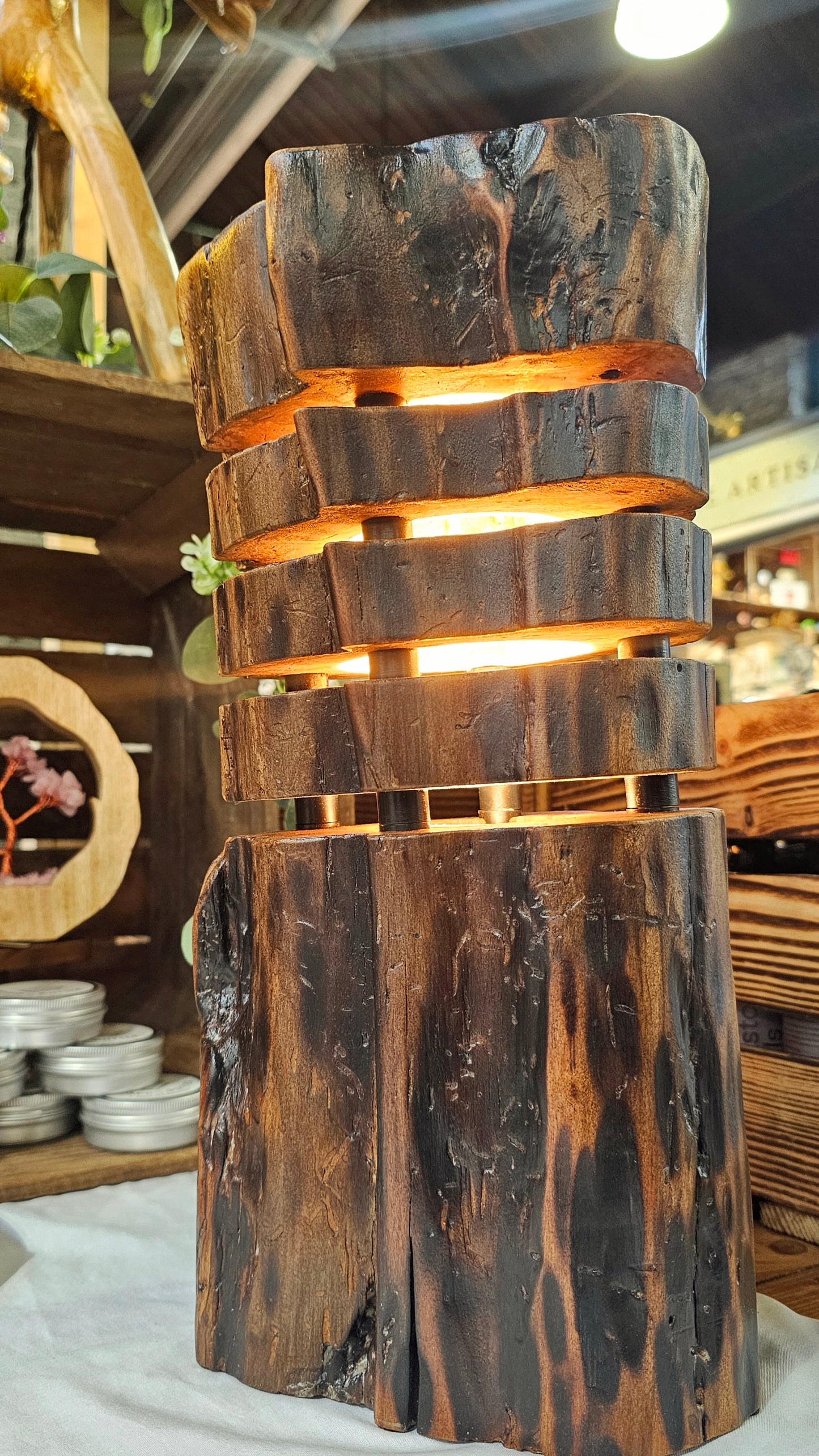 Scorched Column Lamp