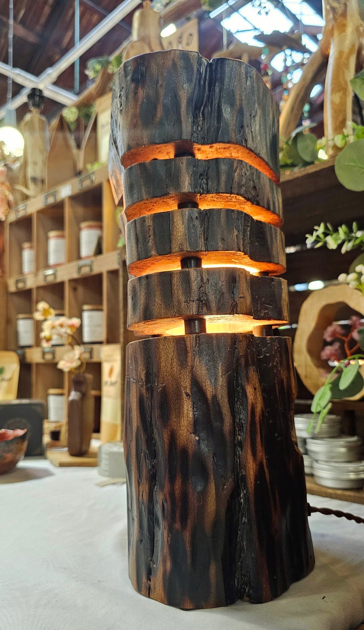 Scorched Column Lamp