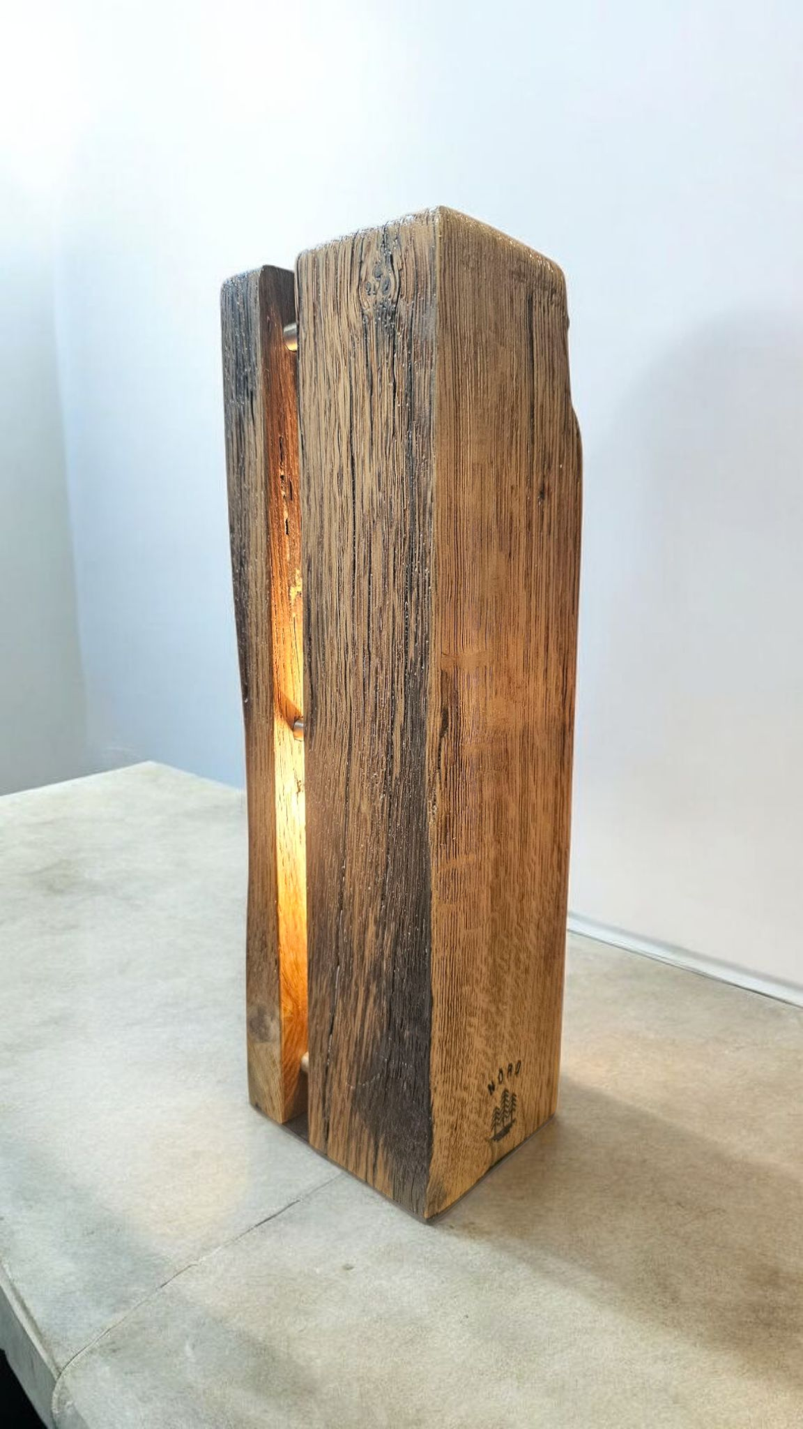 Wooden lamp oak