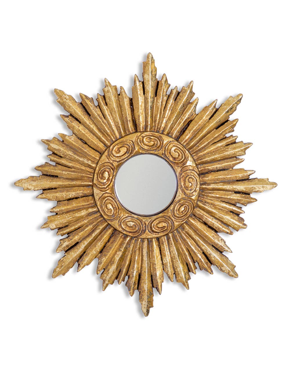 Antiqued Gold Ornate Framed Small Mirrors