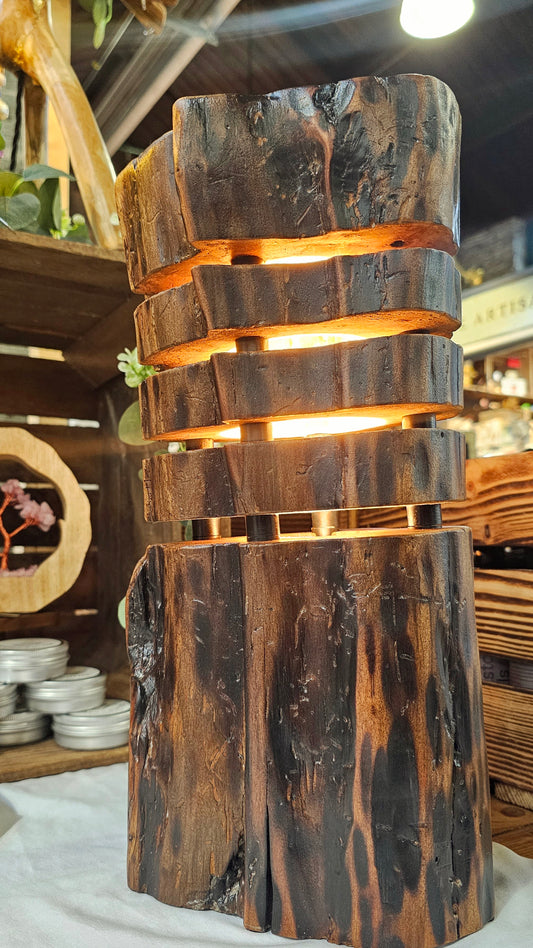 Scorched Column Lamp