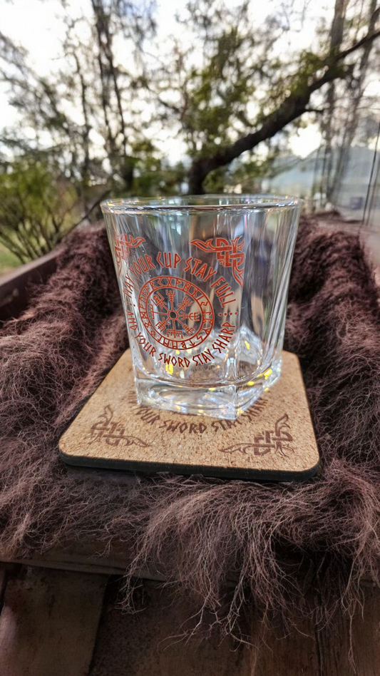 Whisky Glass & Coaster Set