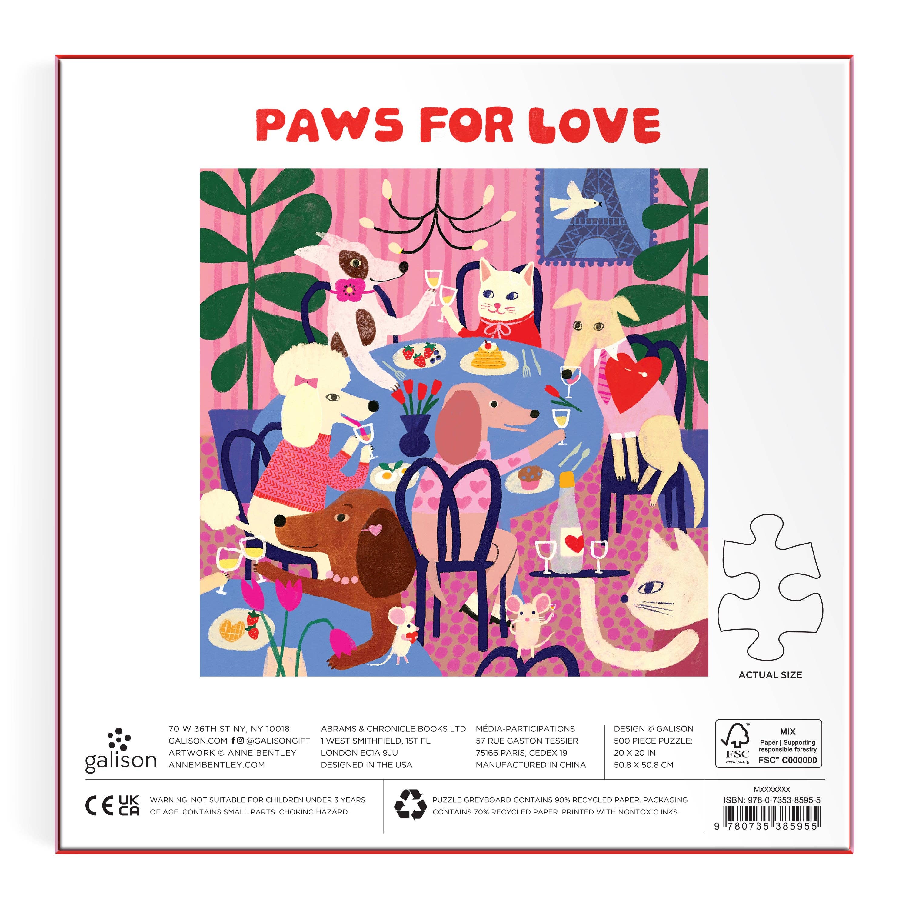 Paws For Love 500 Piece Puzzle (Jigsaw Products)