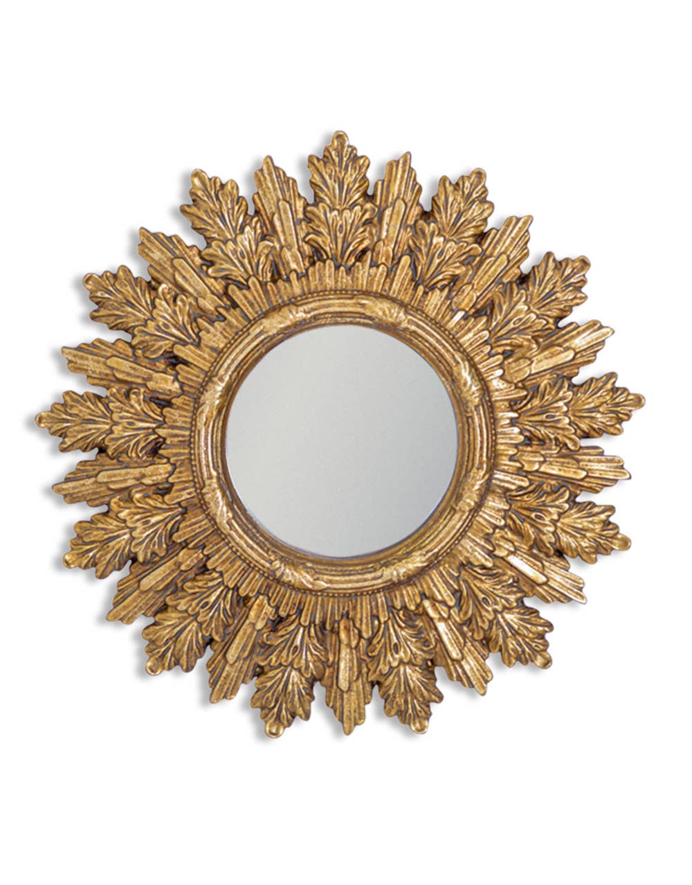 Antiqued Gold Ornate Framed Small Mirrors