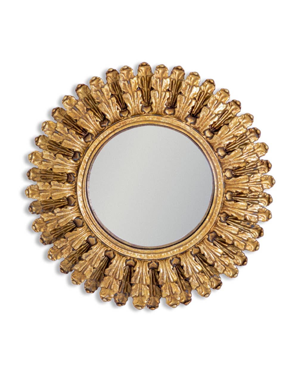 Antiqued Gold Ornate Framed Small Mirrors