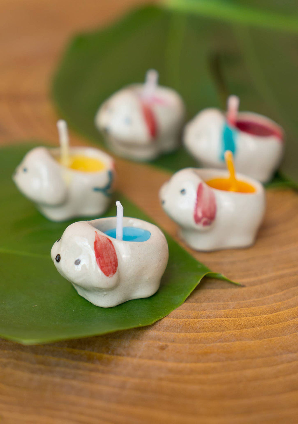Tray of 5 Ceramic Cat/Dog Candles