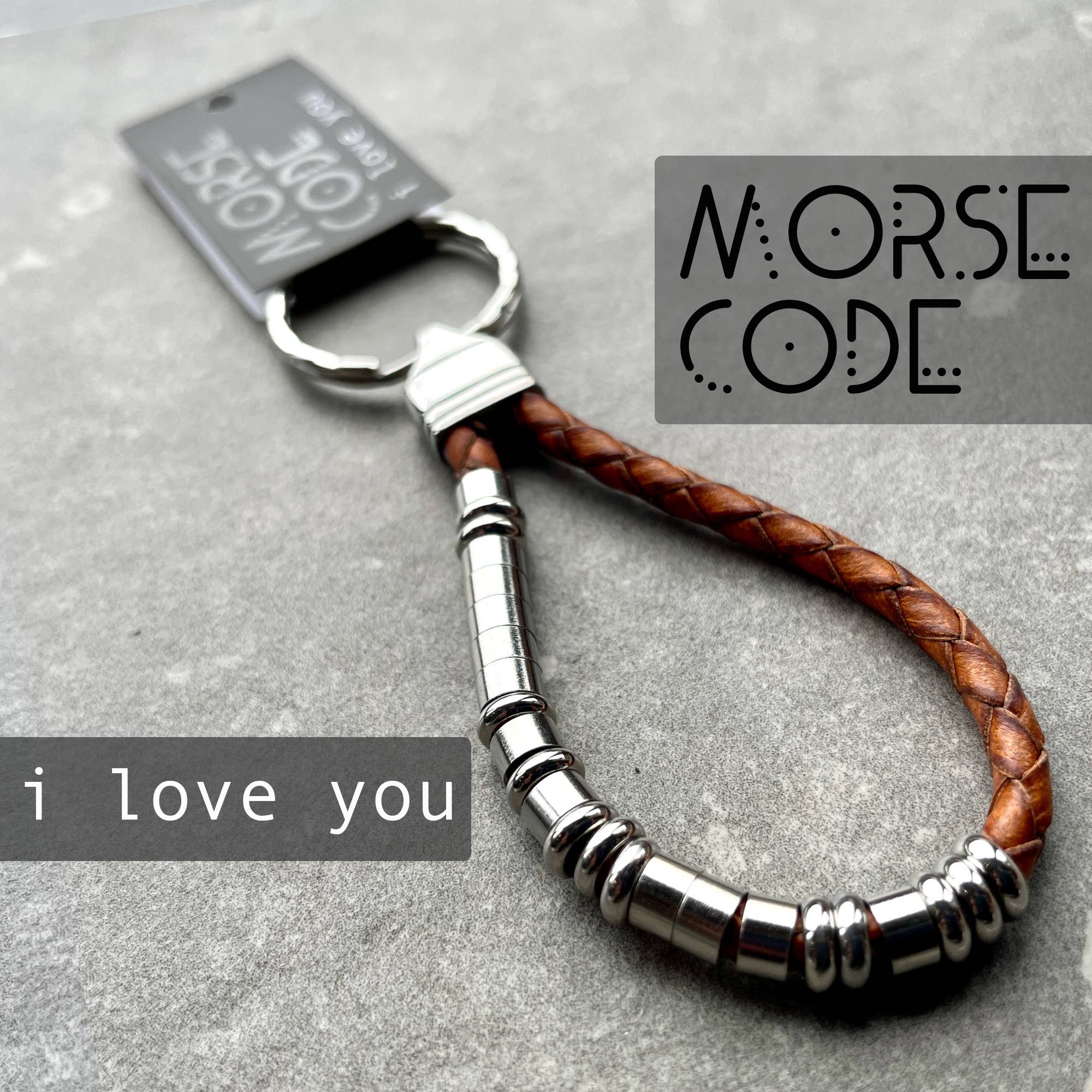 I Love You - Morse Code Keyring