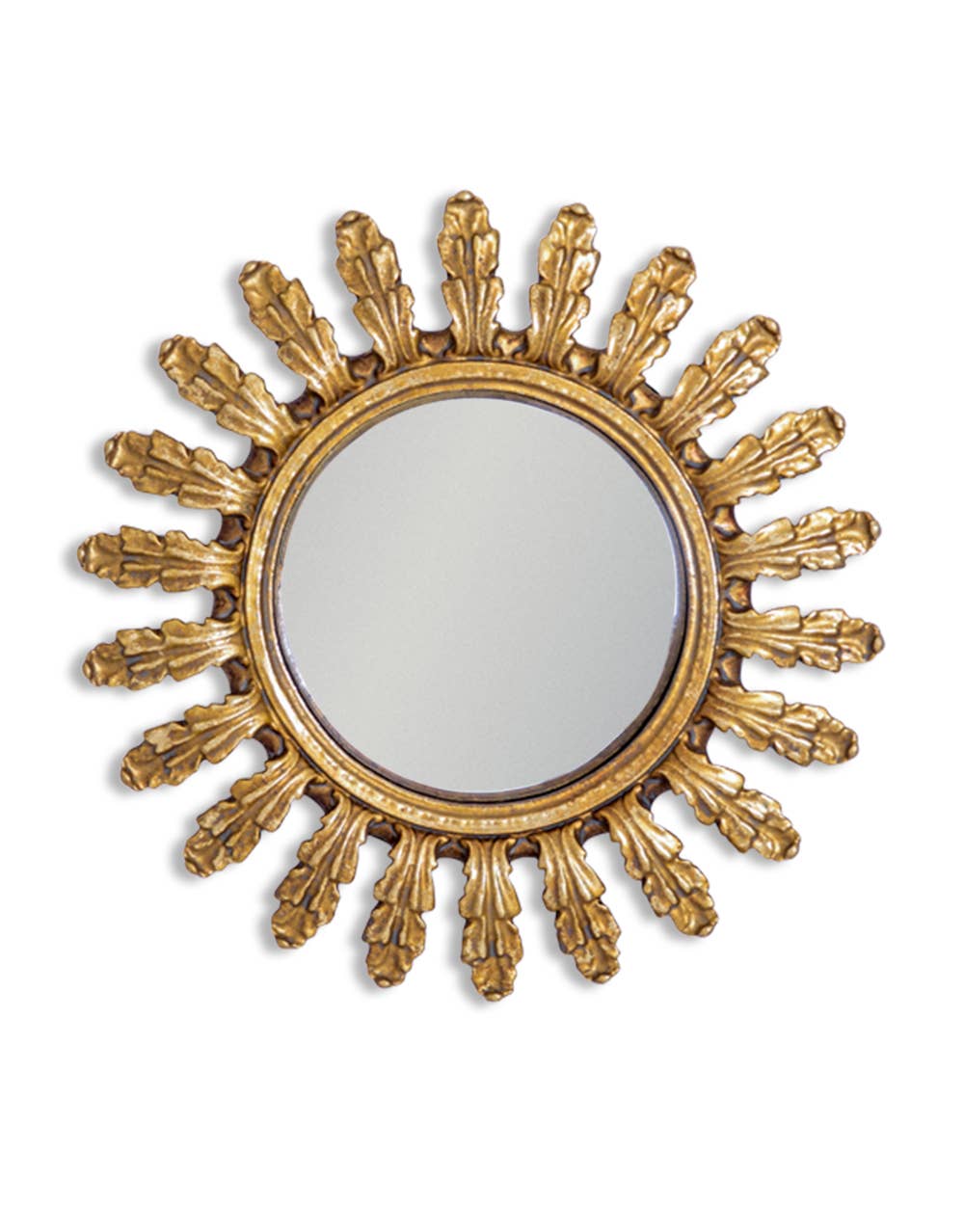 Antiqued Gold Ornate Framed Small Mirrors