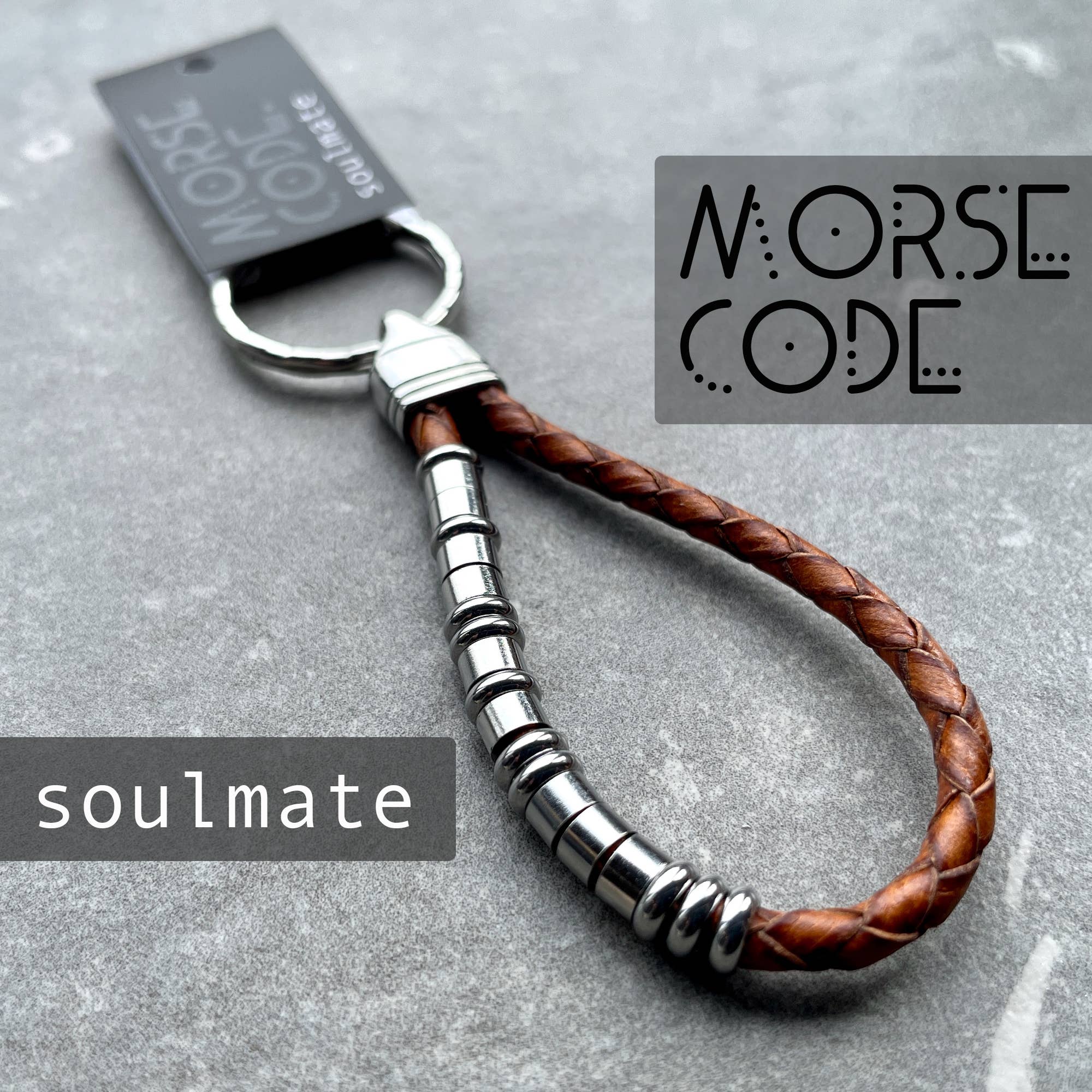 Soulmate - Morse Code Keyring