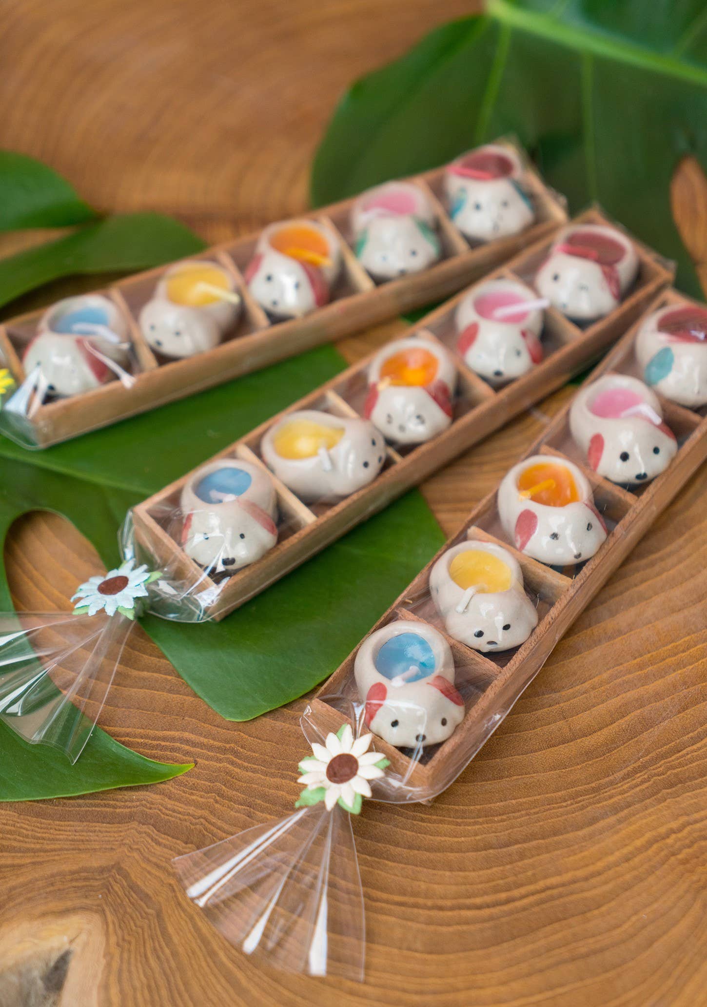 Tray of 5 Ceramic Cat/Dog Candles