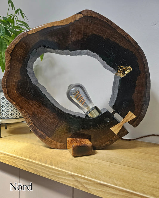 Statement Abstract Laburnum Wood lamp