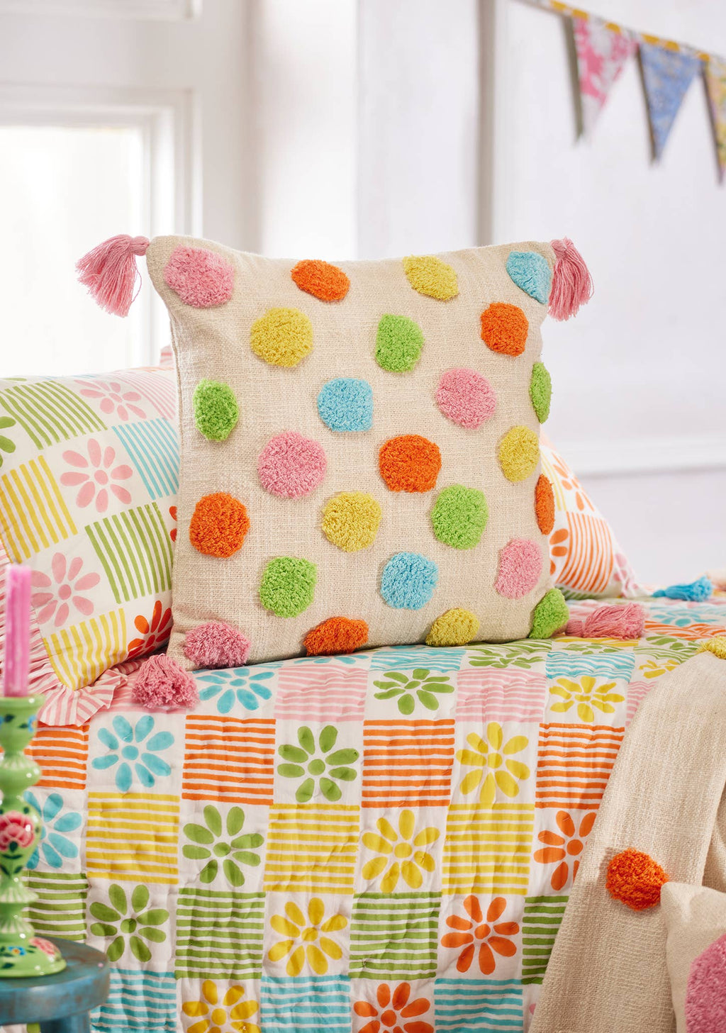 Tufted Dot Cushion