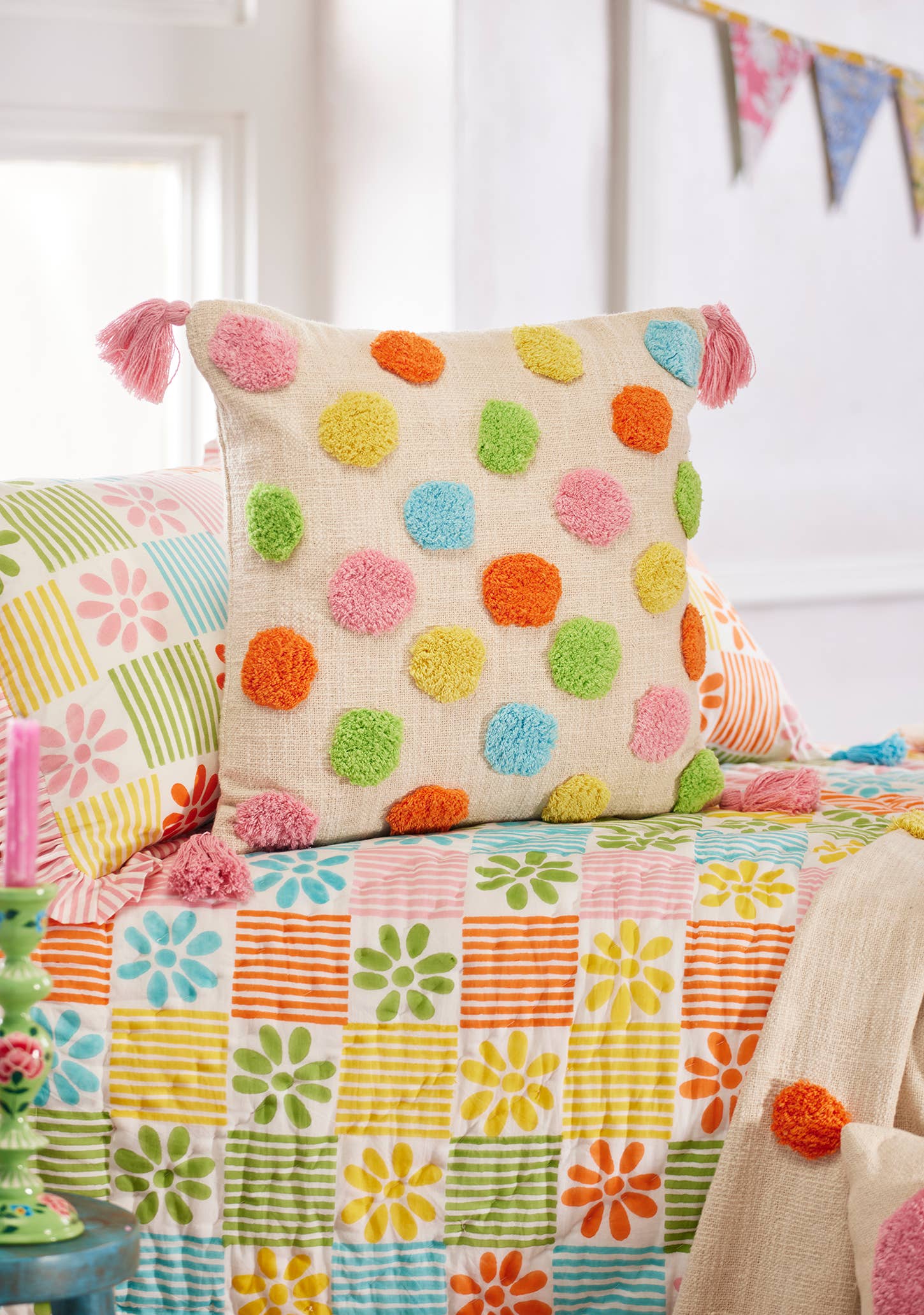 Tufted Dot Cushion
