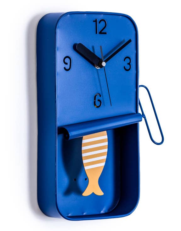 Metal Sardine Tin Pendulum Wall Clock