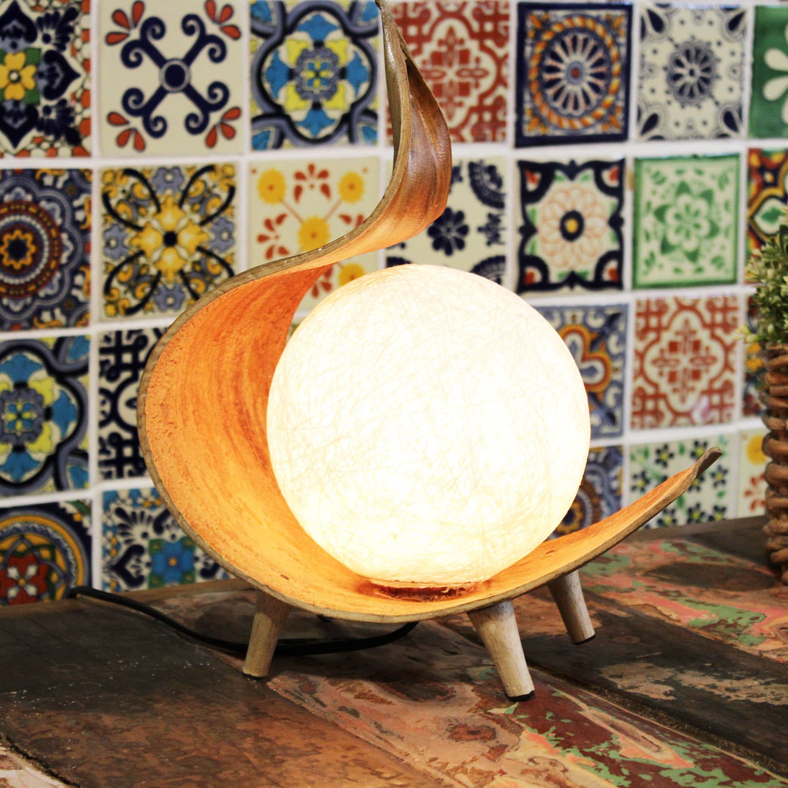 Bali Coconut Leaf Lamp