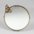 Antique Brass Bee Table Mirror – Vintage Vanity Mirror