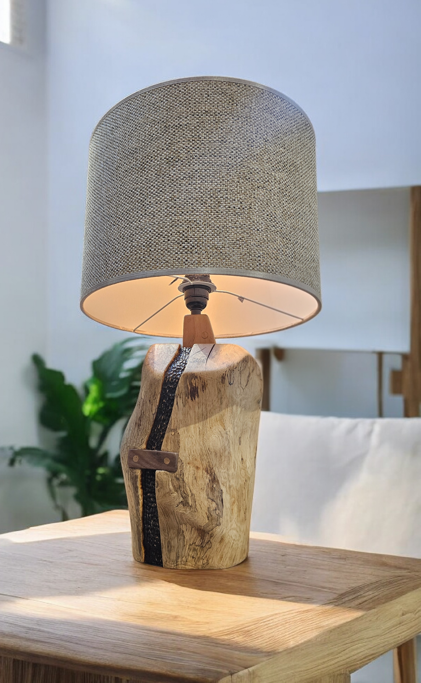LG Handmade Scandinavian Inspired Wood Lamp