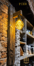 Wall lamp, modern, rustic, wood, designer Lamp. Art, sculpture 